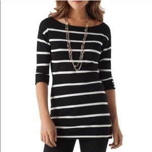 XS White House Black Market Striped Tunic NWOT